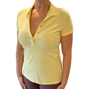 NWT Banana Republic pale yellow short sleeve polo
